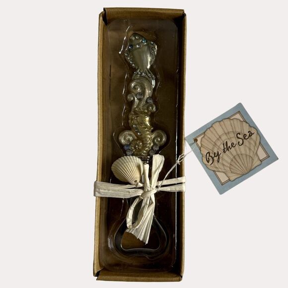 By The Sea Pewter Seahorse Fish Jewel Bottle Opener NIB bv - Picture 1 of 4